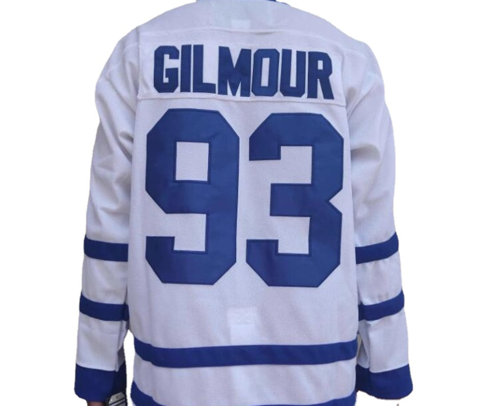 Custom Toronto Maple Leafs White 93 Gilmour Jersey  Ice Hockey Jersey