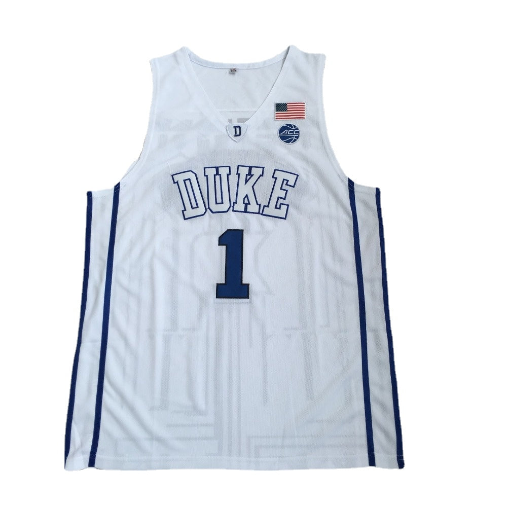 Zion Williamson #1 Duke Basketball Jersey College- White