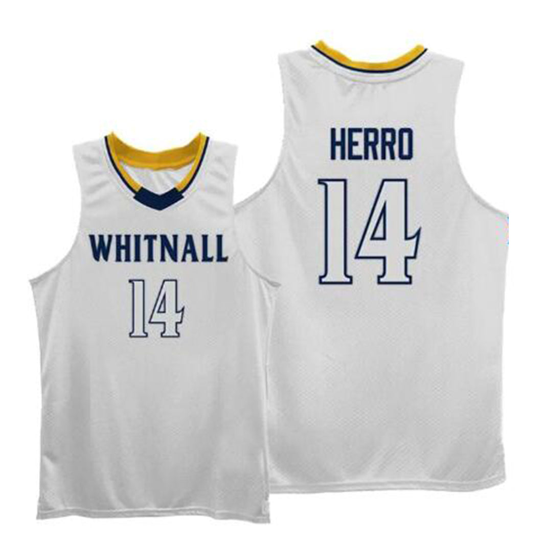 Tyler Herro #14 Whitnall High School Basketball Jersey -White