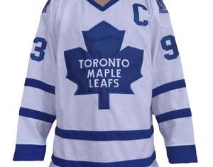 Custom Toronto Maple Leafs White 93 Gilmour Jersey  Ice Hockey Jersey