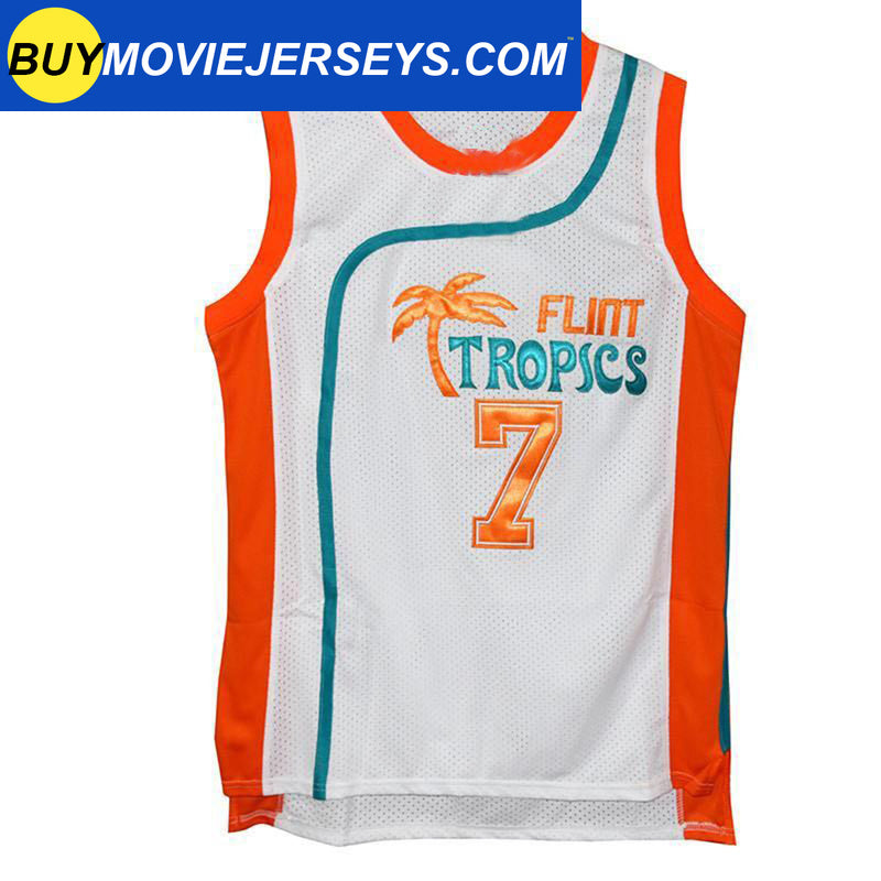 Semi-Pro Flint Tropics COFFEE BLACK #7  Basketball Movie Jersey