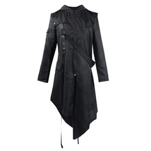 Load image into Gallery viewer, Men&#39;s Steampunk Trench Coat Gothic Long Cosplay Black Jacket Halloween Costume
