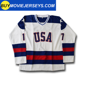 1980 USA Olympic Miracle on Ice Hockey Jersey JACK O'CALLAHAN  #17 Blue And White