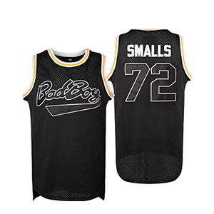 Biggie Smalls Notorious B.I.G. Bad Boy #72 Juicy Video Basketball Jersey Black Color