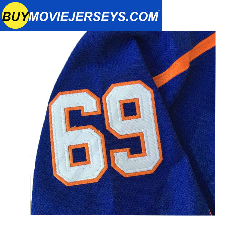 Doug "The Thug " Glatt  #69 GOON Jersey GOON Movie Hockey Jersey Blue