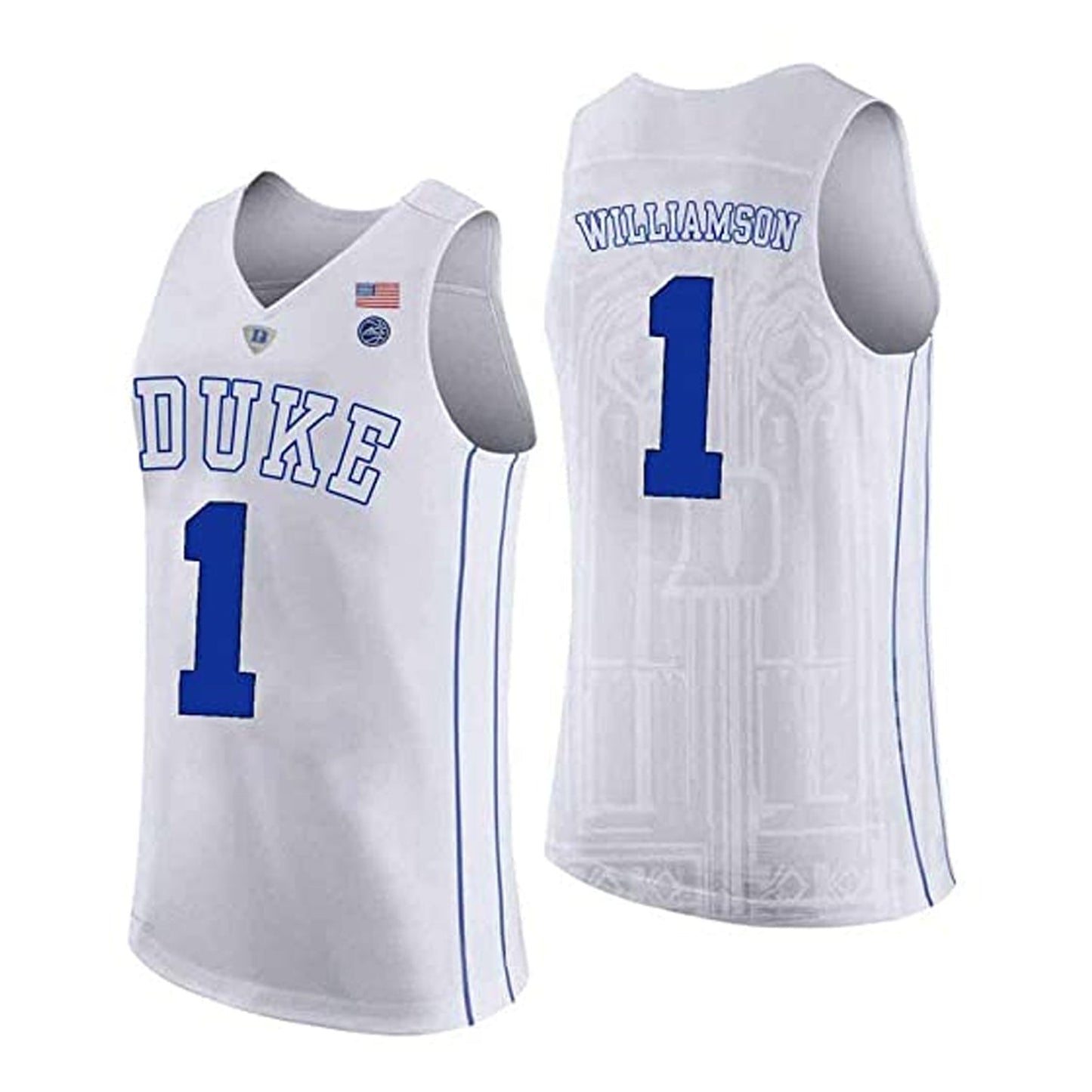 Zion Williamson #1 Duke Basketball Jersey College- White