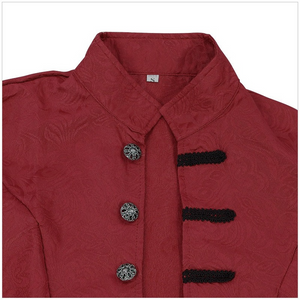 Men's Steampunk Tailcoat Jacket Medieval Gothic Victorian Coat Halloween Costume