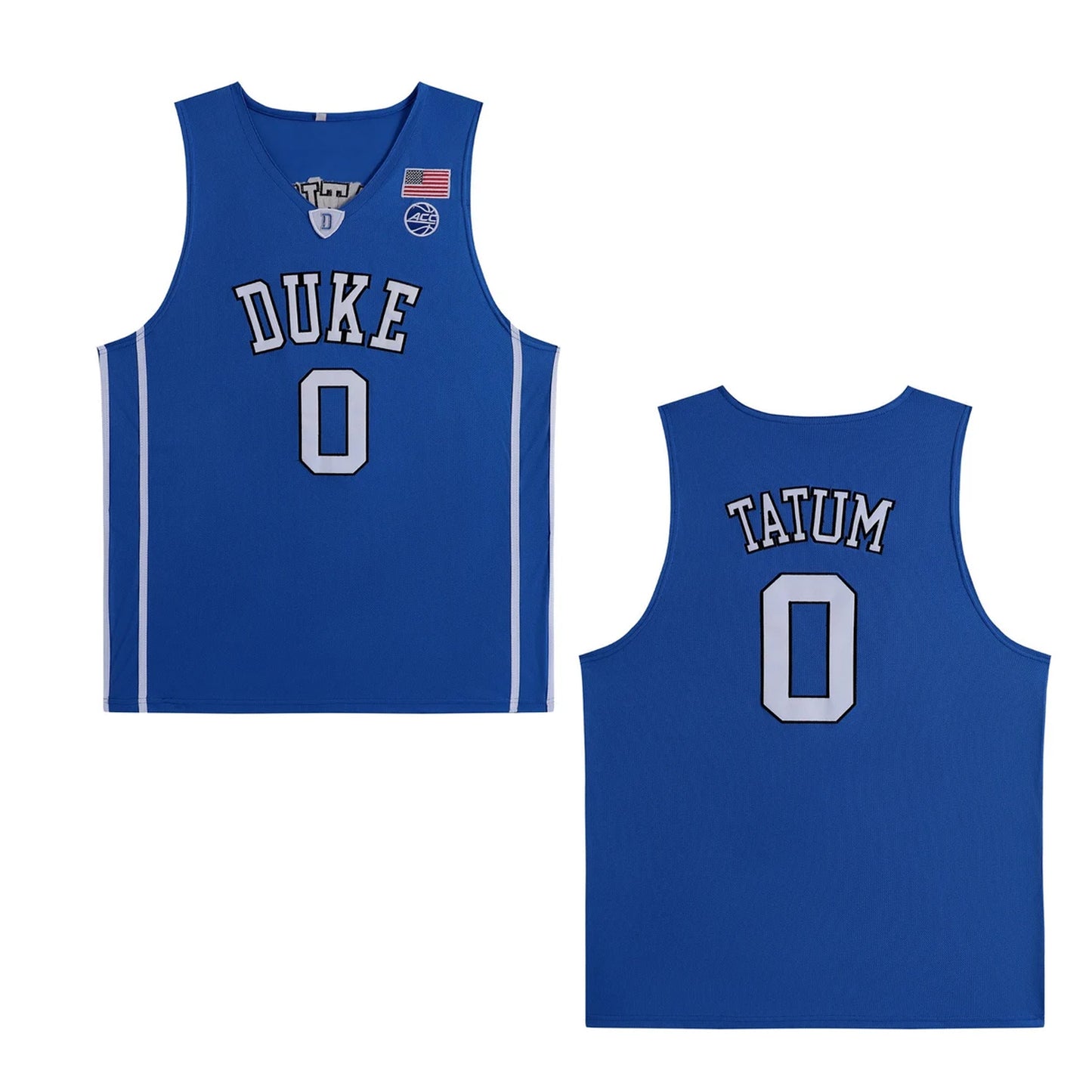 Jayson Tatum #0 Duke Basketball Jersey College - Blue