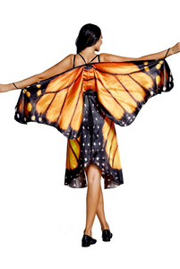 Ladies Monarch Butterfly Costume Women Animal Fairy Fancy Dress Adults Outfit