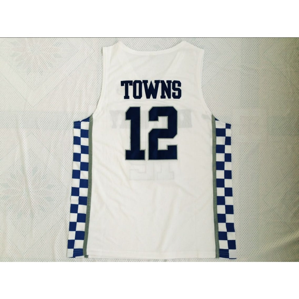 Vintage Karl Anthony Towns #12 Kentucky Throwback Classic Retro Jersey White