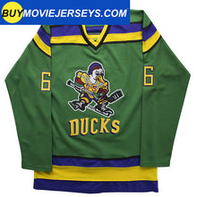 Load image into Gallery viewer, The Mighty Ducks Movie Hockey Jersey #66 Gordon Bombay