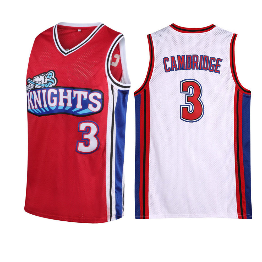 Calvin Cambridge #3 LA Knights Basketball Jersey Men's Sewn Red Like Mike  Size L 