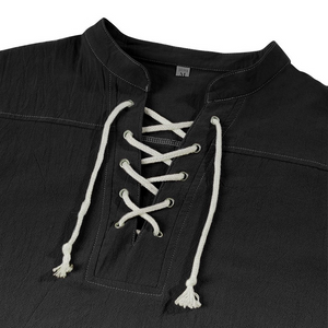 Mens Pirate Renaissance Viking Steampunk Medieval Gothic Shirt Long Sleeve Tops