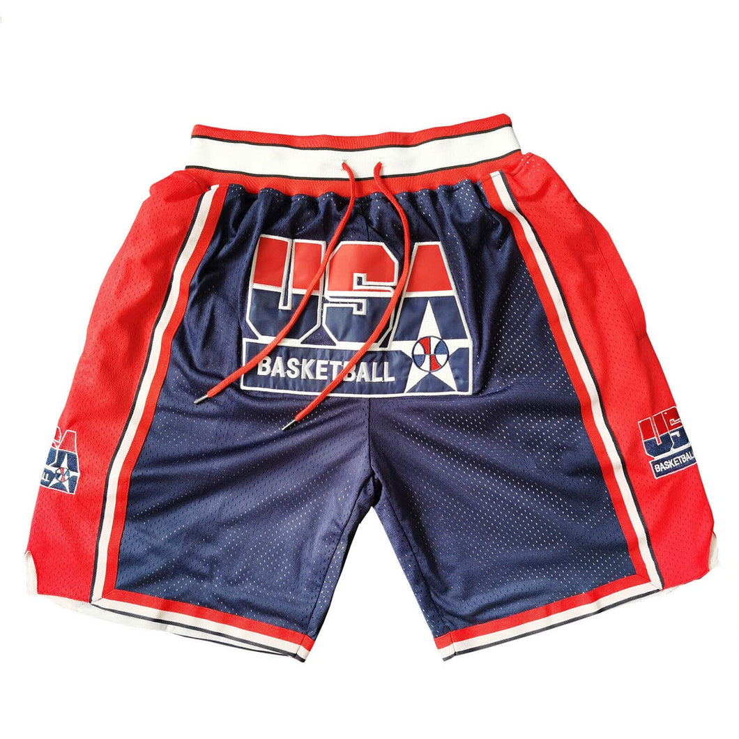 USA Dream Team Basketball Shorts Pants with Pockets
