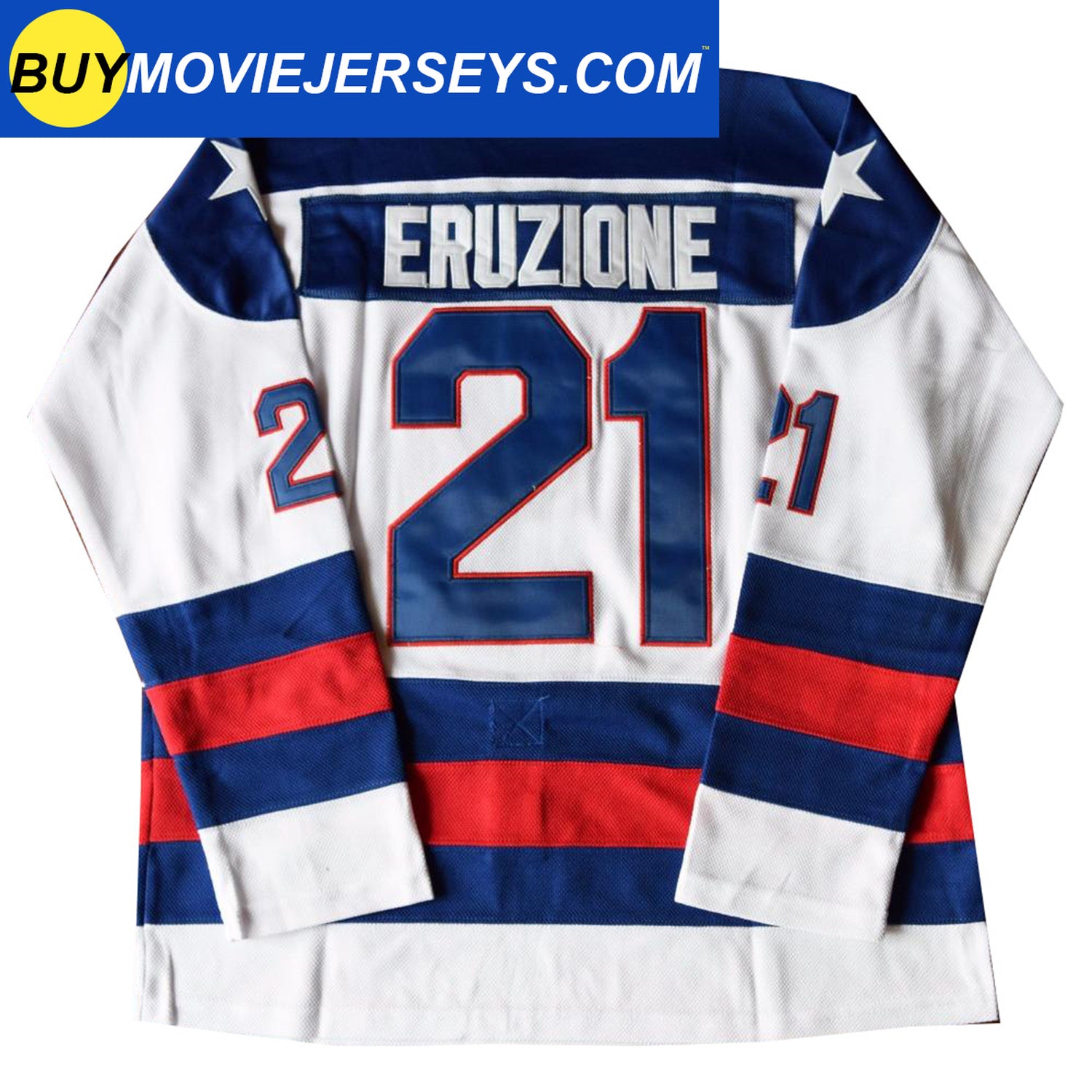 Mike Eruzione #21 Miracle Team USA White Hockey Jersey – unlimitedsportshop