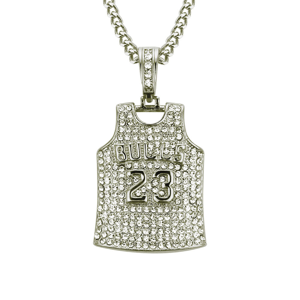 Hip Hop  #23 Jersey Pendant 3D Men's Necklace Jewelry