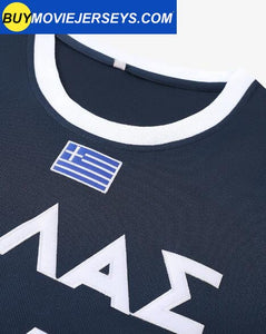 Greece Team Giannis Antetokounmpo #34 2020 Edition Basketball Jersey- Blue