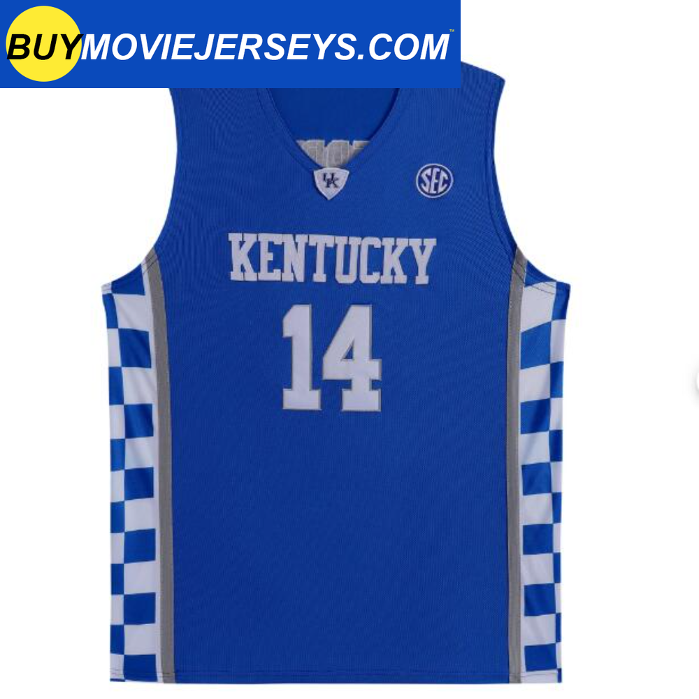 Tyler Herro #14 Kentucky College Basketball Jersey Blue/White