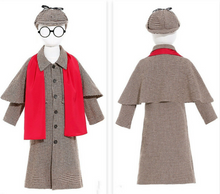 Load image into Gallery viewer, Child Detective Costume Boys Girls Book Week Cosplay Coat + Hat + Glasses