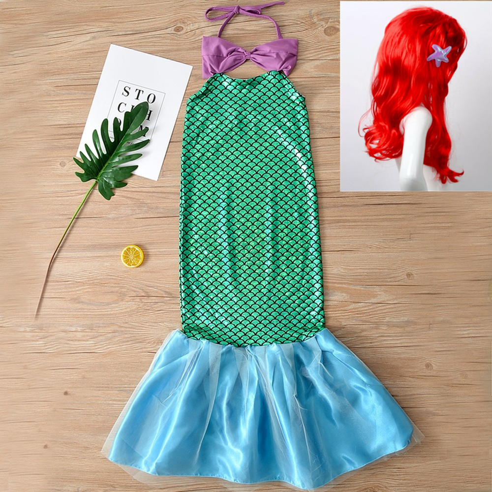 Mermaid Birthday Party Dress, Ariel Little Mermaid Costume, Mermaid  Halloween Costume 