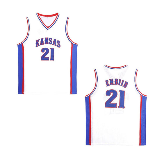 Joel Embiid #21 Kansas College Basketball Jersey