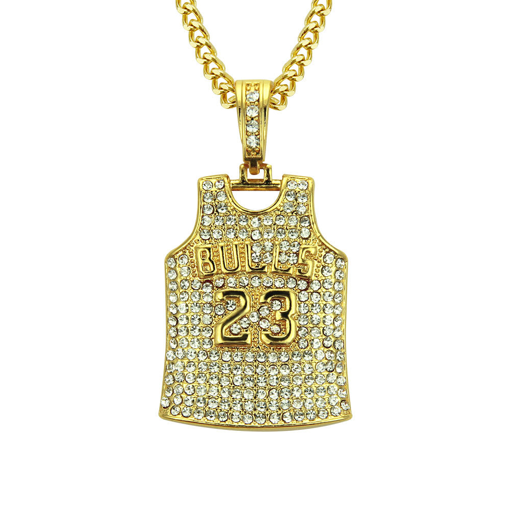 Hip Hop  #23 Jersey Pendant 3D Men's Necklace Jewelry