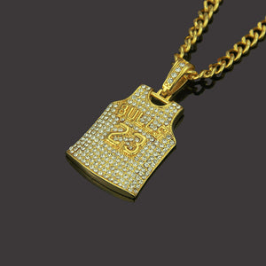 Hip Hop  #23 Jersey Pendant 3D Men's Necklace Jewelry