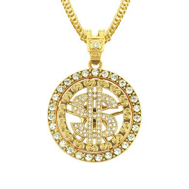 America Dollar Hip hop Long Chain Necklace Jewelry For Woman Men