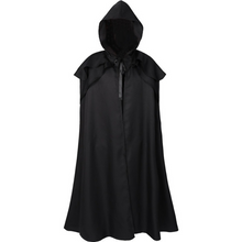 Load image into Gallery viewer, Men Long Hooded Cloak Wizard Witch Medieval Knight Cape Gothic Halloween Costume