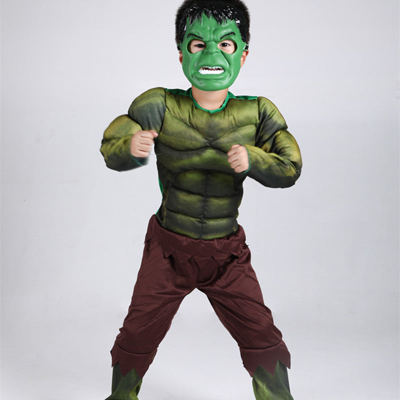 Hulk Kids Book Week Dress Up Costume Mask Muscle Suit