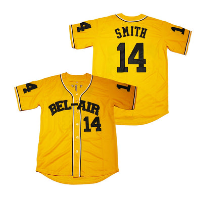 Bel Air Academy Baseball Jersey #14 Yellow Color