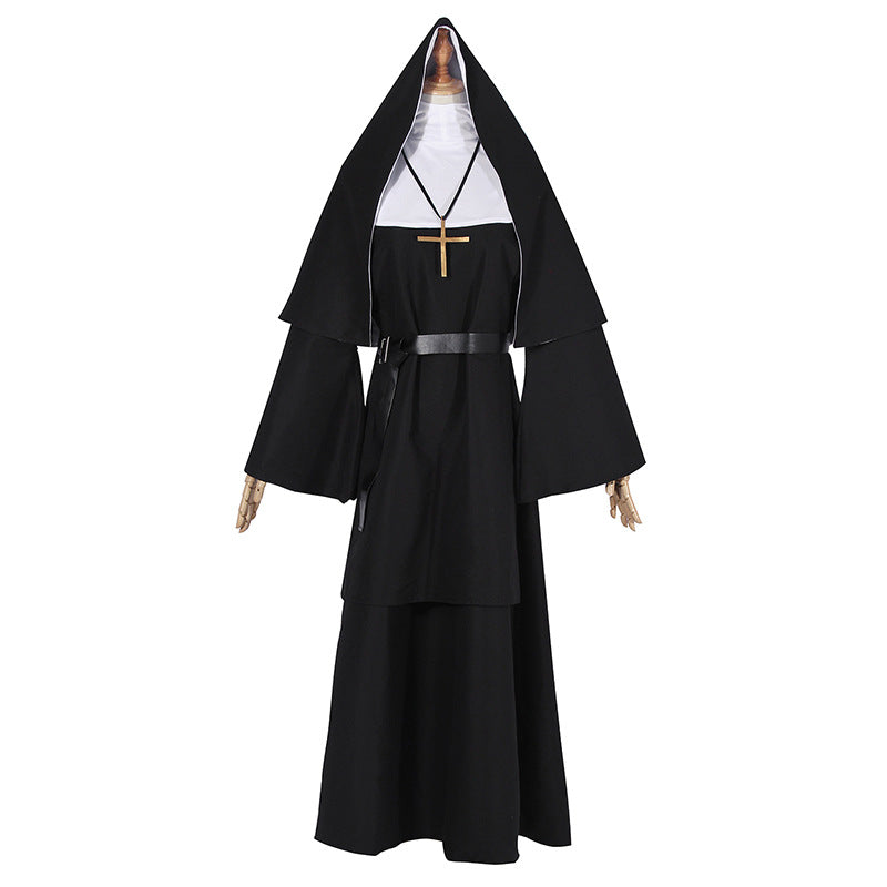 The Nun Valak Sister The Conjuring Scary 2 Cosplay Costume Halloween Women Dress