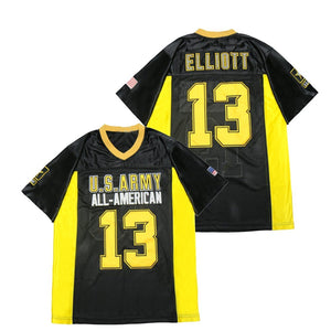 Ezekiel Elliott #13 U.S. Army All-American Football Jersey- Black With Yellow Limited Edition