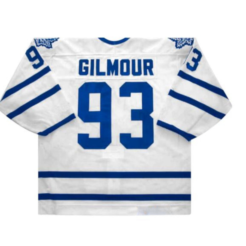 Custom Toronto Maple Leafs White 93 Gilmour Jersey  Ice Hockey Jersey