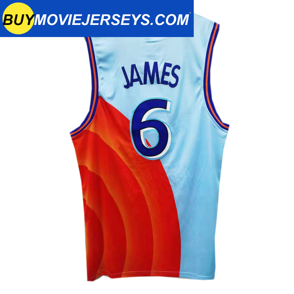 Space Jam 2 Movie  Basketball Jersey Tune Squad #6 Lebron James #6