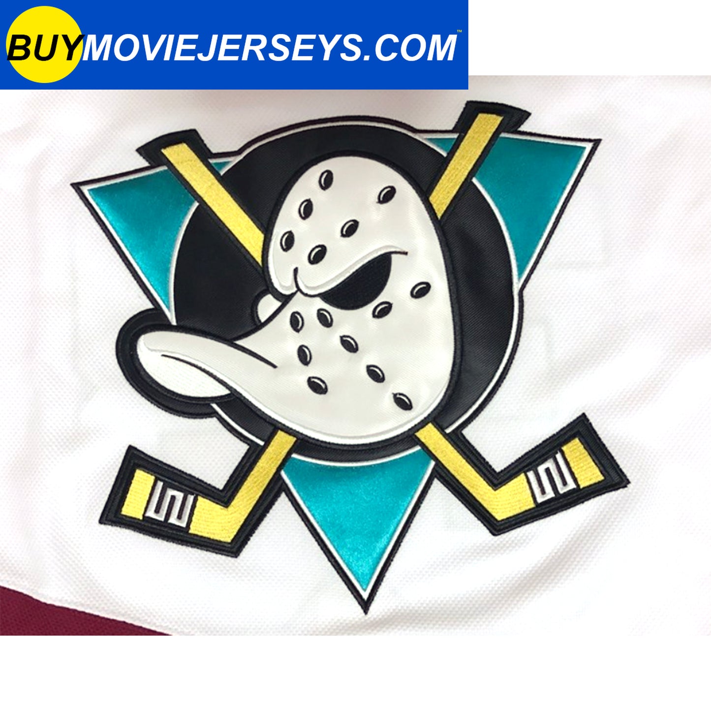 The Mighty Ducks Movie Hockey Jersey Fulton Reed  # 44 Defenseman White Color