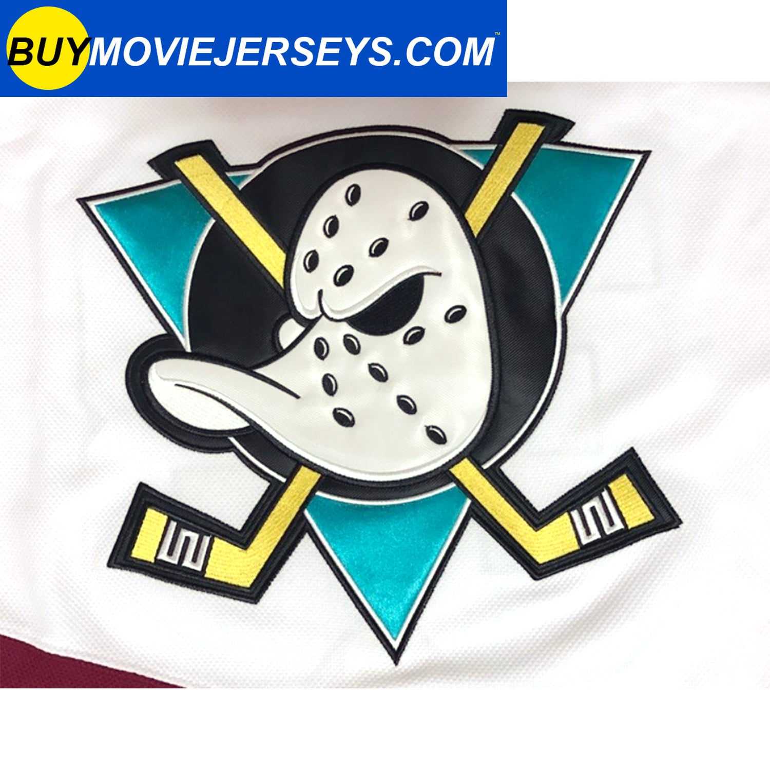 Fulton Reed 44 Ducks Hockey Jersey Embroidered Costume Mighty Movie Uniform  XXL