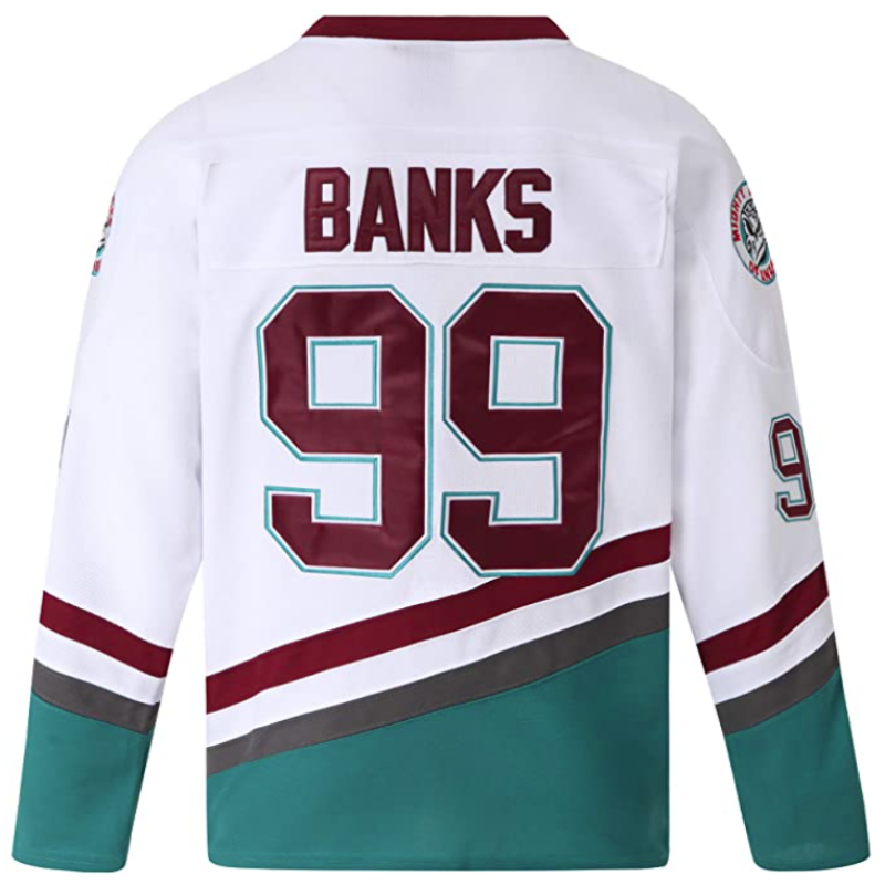  Adam Banks #99 Mighty Ducks Movie Hockey Jersey White