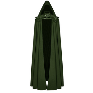 Mens' Long Hooded Cloak Medieval Knight Retro Gothic Cape Robe Halloween Costume