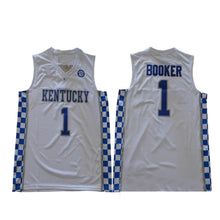 Load image into Gallery viewer, Devin Booker #1 Kentucky Basketball Jersey College Jerseys White