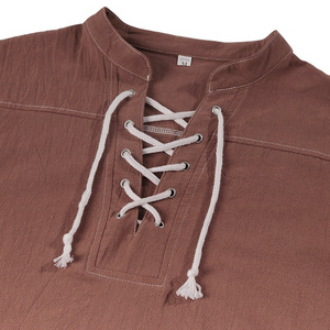 Mens Pirate Renaissance Viking Steampunk Medieval Gothic Shirt Long Sleeve Tops