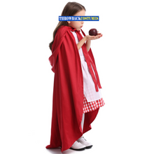 Load image into Gallery viewer, Girls Little Red Riding Hood Costume Halloween Fancy Dress Long Cape Kids Outfit