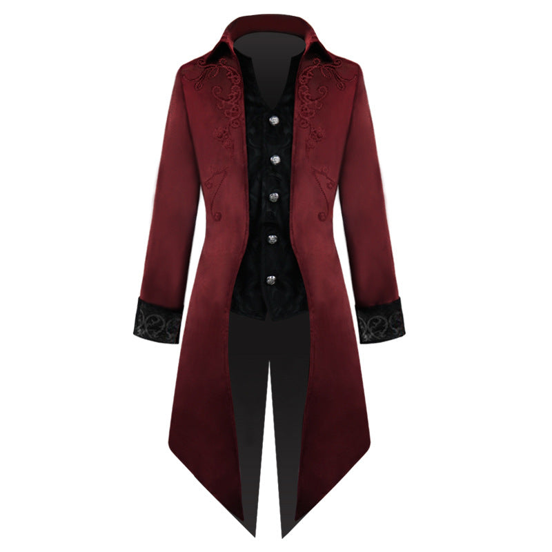 Men's Medieval Steampunk Tailcoat Vampire Gothic Jackets Frock Coat