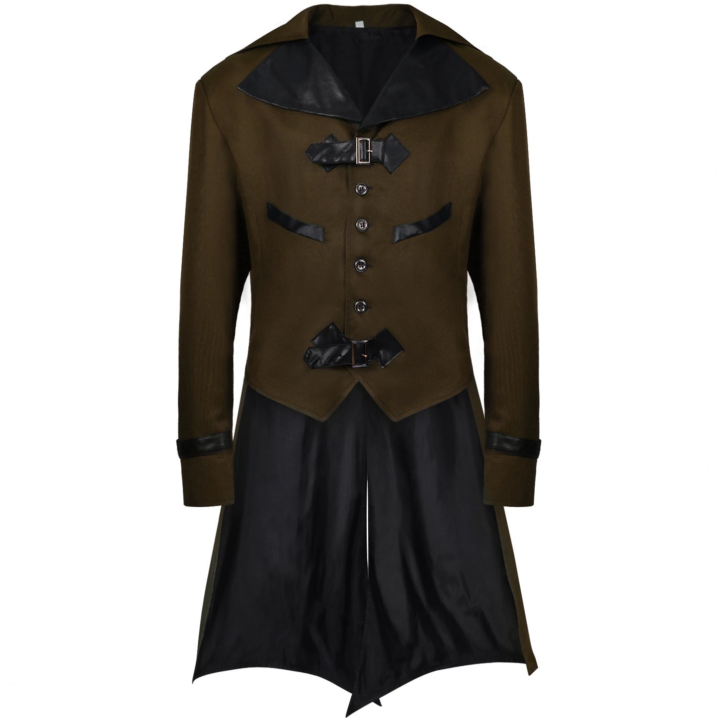 Men Gothic Victorian Tailcoat Steampunk Vintage Coat Jacket Halloween Cosplay Costume