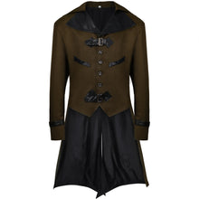 Load image into Gallery viewer, Men Gothic Victorian Tailcoat Steampunk Vintage Coat Jacket Halloween Cosplay Costume