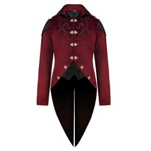 Load image into Gallery viewer, Men Victorian Tailcoat Steampunk Medieval Jacket Gothic Coat Halloween Costume