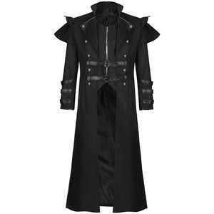 Mens' Steampunk Trench Coat Gothic Long Jacket Vampire Halloween Costume Cosplay