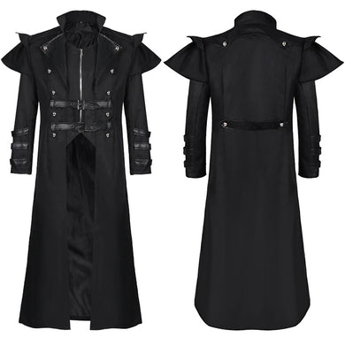 Mens' Steampunk Trench Coat Gothic Long Jacket Vampire Halloween Costume Cosplay