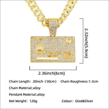 Load image into Gallery viewer, Hip Hop America Dollar Money Pendant Bankcard Necklace Jewelry for Woman Men