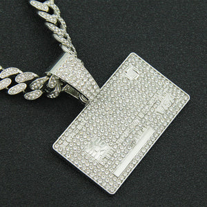 Hip Hop America Dollar Money Pendant Bankcard Necklace Jewelry for Woman Men